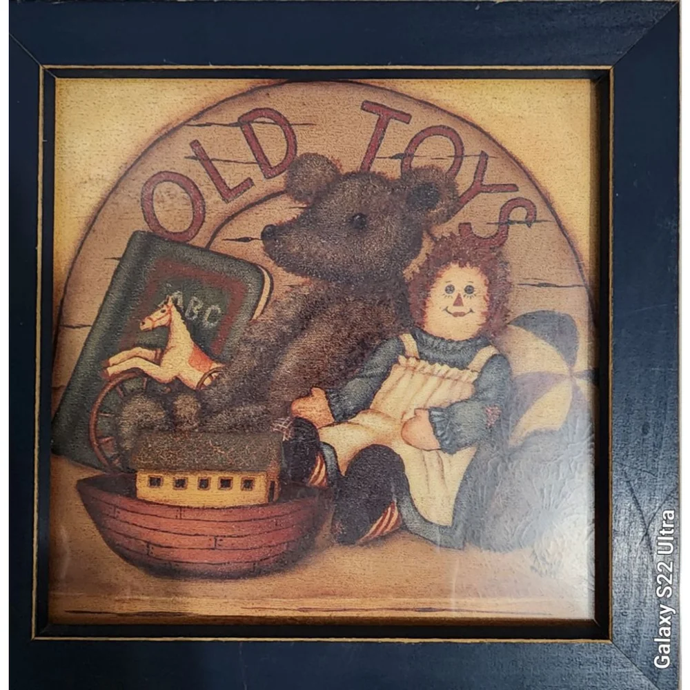 Ragdoll Old Toys Wood Framed Print Americana
